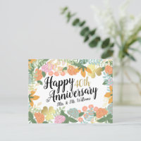 Flore printanière personnalisée Bonne 40e annivers