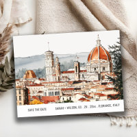 Florence Cathédrale Italie Aquarelle Enregistrer L