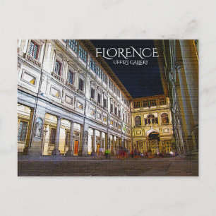 Carte Postale Florence, Galerie des Offices