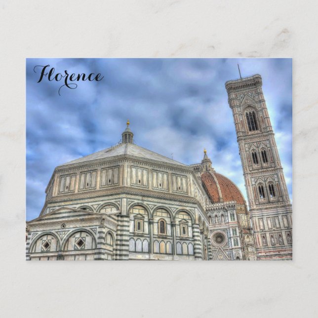 Carte Postale Florence Italie Cathédrale italienne Voyage Photo (Devant)
