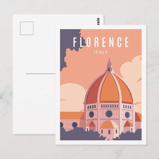 Carte Postale Florence Italie Célèbre Illustration des lieux de  (Devant / Derrière)