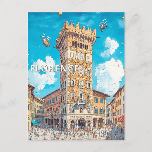 Carte Postale Florence Italie Voyages (Devant)