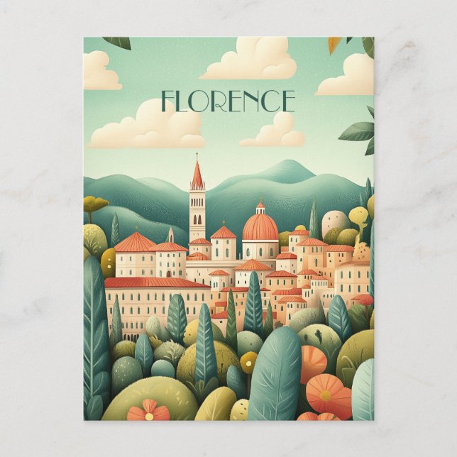 Carte Postale Florence Italie Voyages (Devant)