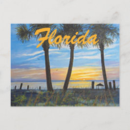 CARTE POSTALE "FLORIDA PALMS PRINTEMPS BREAK POSTCARD"
