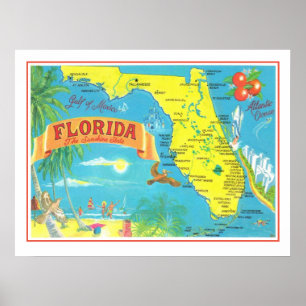Carte postale Floride 18x24 Poster Imprimer