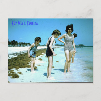 Carte Postale Floride 1965 plage de Key West, Key West, Floride