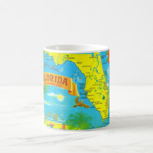 Carte postale Floride claire et colorée Mug