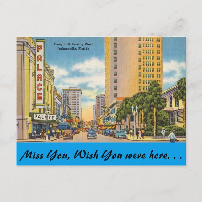 Carte Postale Floride, Jacksonville, Forsyth St. (Devant)