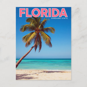 Carte Postale Floride Palmier de l'État du Soleil Plage Tropical