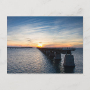 Carte Postale Floride - Seven Mile Bridge au coucher du soleil c