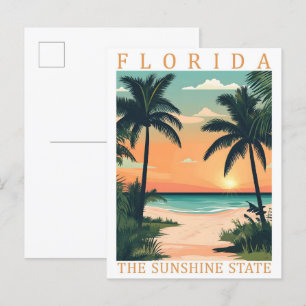 Carte Postale Floride Sunshine State USA Travel Place