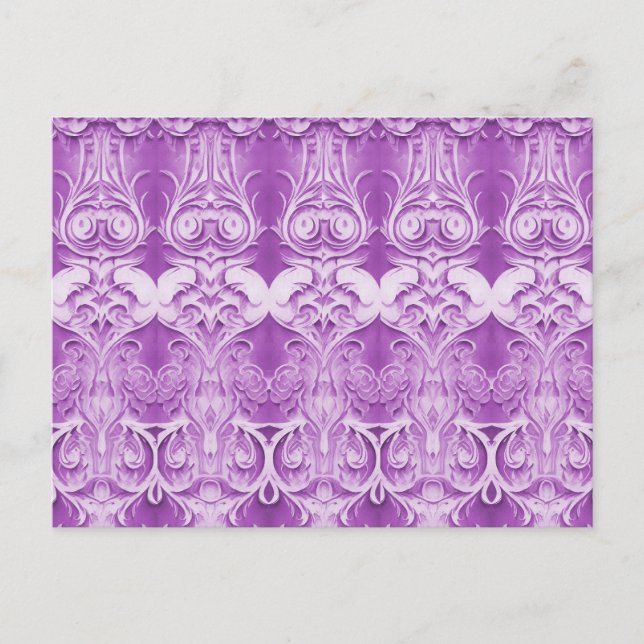 Carte postale florissante aux fleurs violettes (Devant)