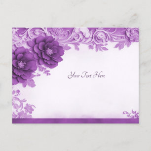 Carte postale florissante aux fleurs violettes