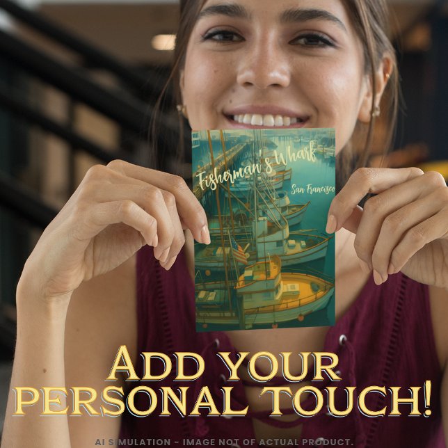 Carte Postale Flotte de pêche à Fisherman’s Wharf, San Francisco (Créateur téléchargé)