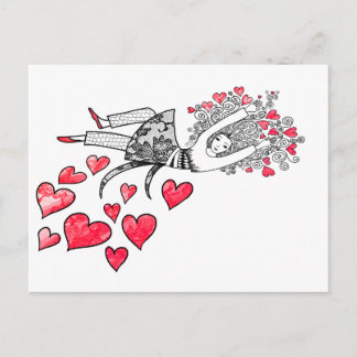 Carte Postale Flotter sur l'amour