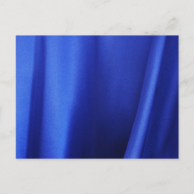 Carte Postale Flow Blue Silk Fabric Abstrait (Devant)