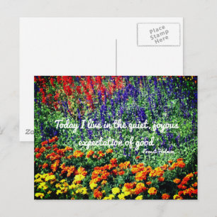 Carte Postale Flower Garden Goodness Citation inspirante