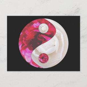 Carte postale Flower Yin Yang