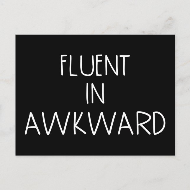 Carte Postale Fluent Dans Une Introduction Amusante Awkward (Devant)