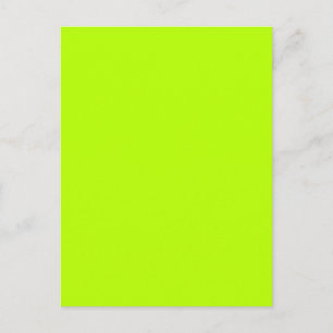 Carte Postale Fluorescent Lime Green Neon Yellow Personalized