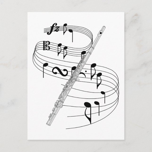 Carte Postale Flûte (Devant)