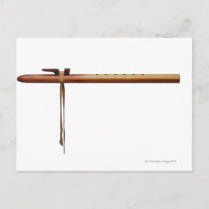 Carte Postale Flûte de cèdre amérindienne