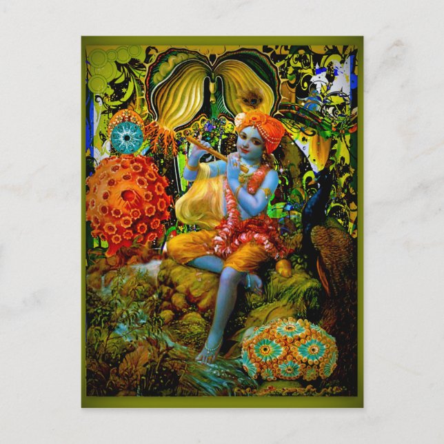 Carte Postale Flûte de Krishna (Devant)