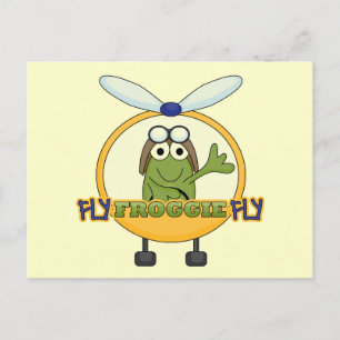 Carte Postale Fly Froggie Hélicoptère de vol Tshirts et cadeaux
