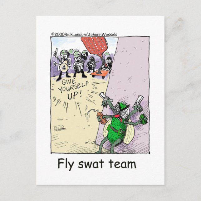 Carte Postale Fly Swat Team Funny Police Cadeaux & Objets de col (Devant)