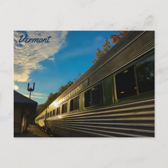 Carte Postale Flyer vert du Vermont au coucher du soleil (Devant)