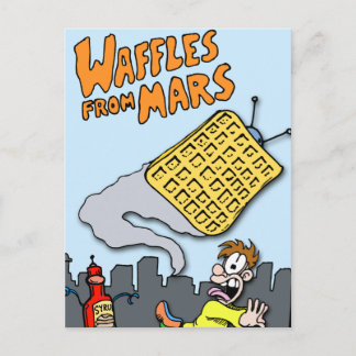 Carte Postale Flying Waffles from Mars !