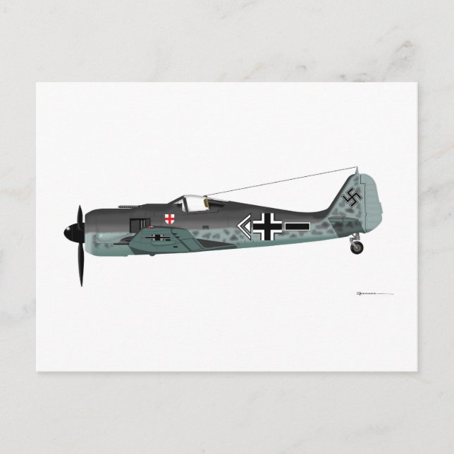 Carte Postale Focke-Wulf FW-190 (Devant)