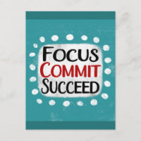Carte postale Focus Commit Réussi