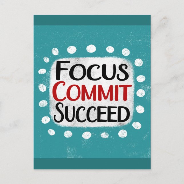 Carte postale Focus Commit Réussi (Devant)