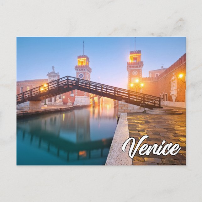 Carte Postale Foggy Venice, Italie (Devant)