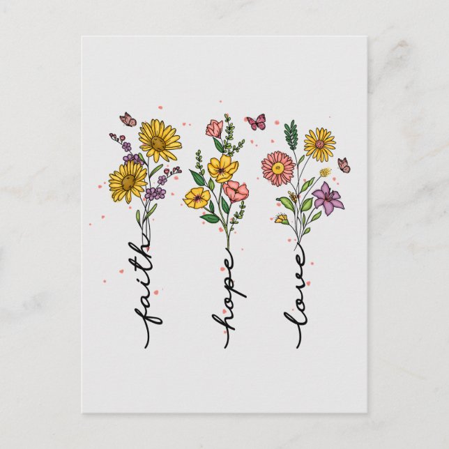 Carte Postale Foi-Espérance-Amour (Devant)