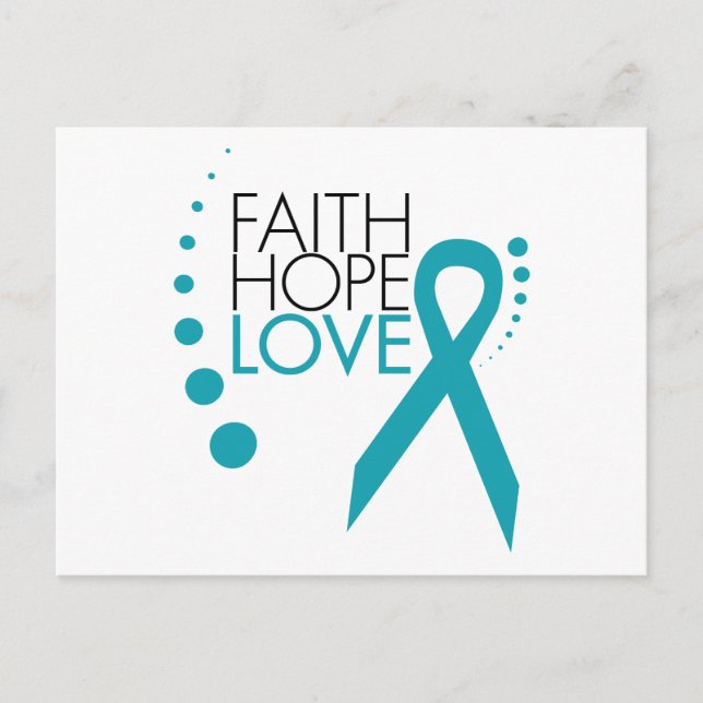 Carte Postale Foi, Espoir, Amour - Cancer de l'ovaire (Devant)