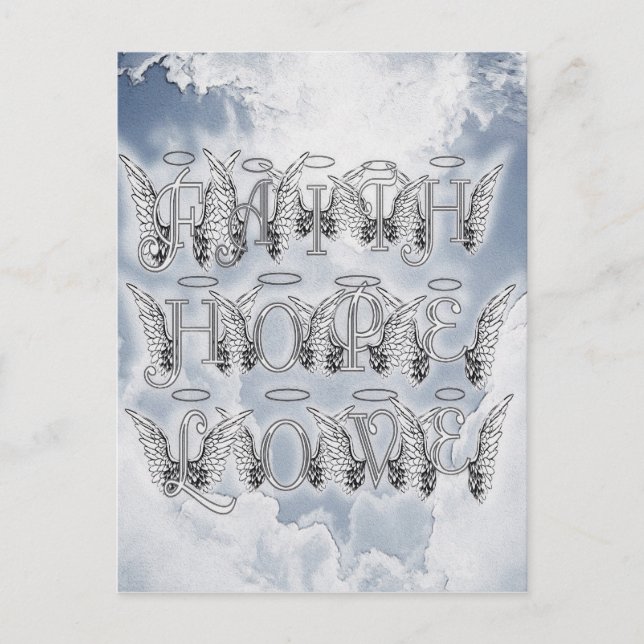 Carte Postale Foi, Espoir et Amour (Devant)