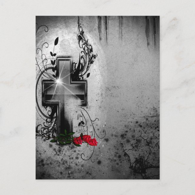 Carte Postale Foi et gothique Rose (Devant)