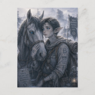 Carte Postale Foi / Soigneur de chevaux / Frontière nord