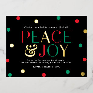Carte postale FOIL Business Holiday de saison radi