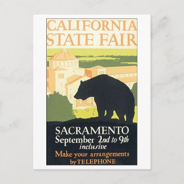 Carte Postale Foire d'État de Californie Sacramento (Devant)