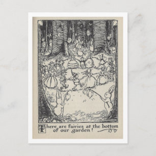 Carte Postale Foire d'illustrations de livres anciens Fées dans