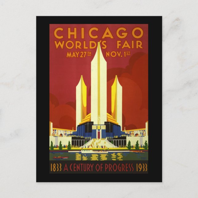 Carte Postale Foire mondiale de Chicago (Devant)
