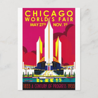 Carte Postale Foire mondiale de Chicago 1933