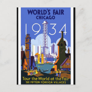 Carte Postale Foire mondiale de Chicago 1934