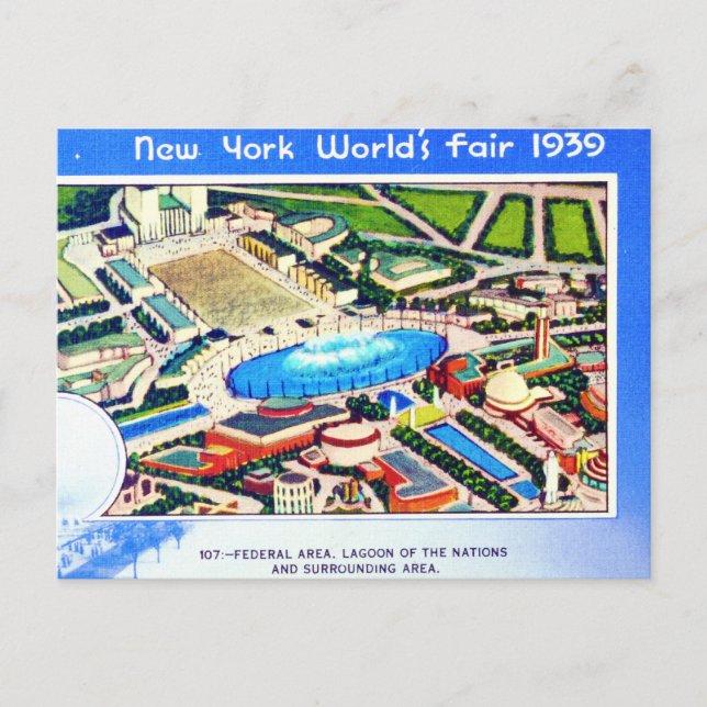 Carte Postale Foire mondiale de New York 1939 (Devant)