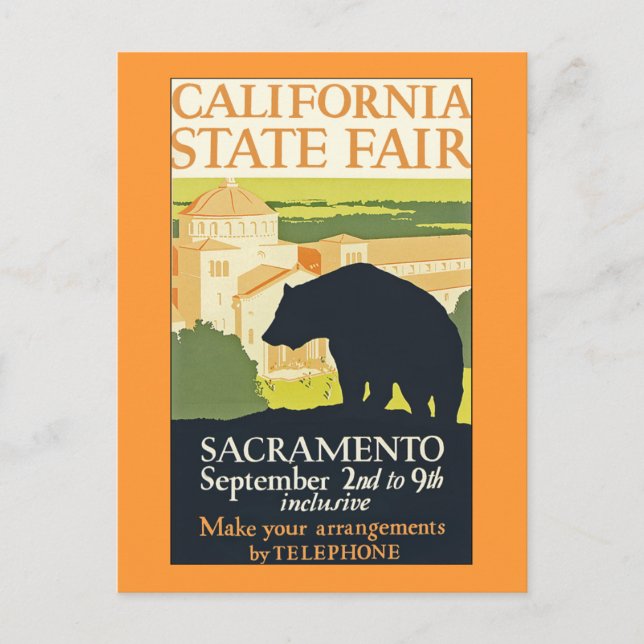 Carte Postale Foire nationale de Californie (Devant)
