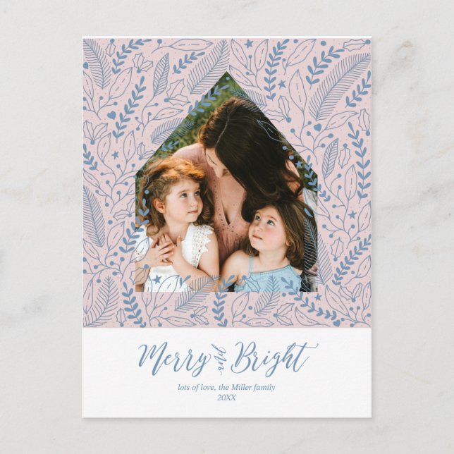 Carte Postale Foliage d'hiver | Joyeuse et brillante photo de va (Devant)