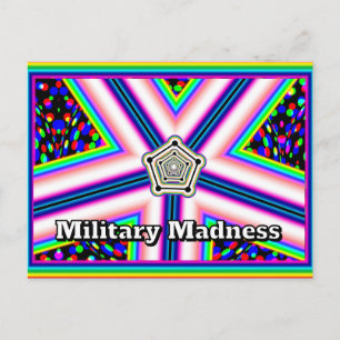Carte Postale Folie Militaire (vous pouvez changer les mots)